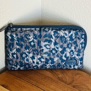 LUG Tram Wallet Leopard Navy